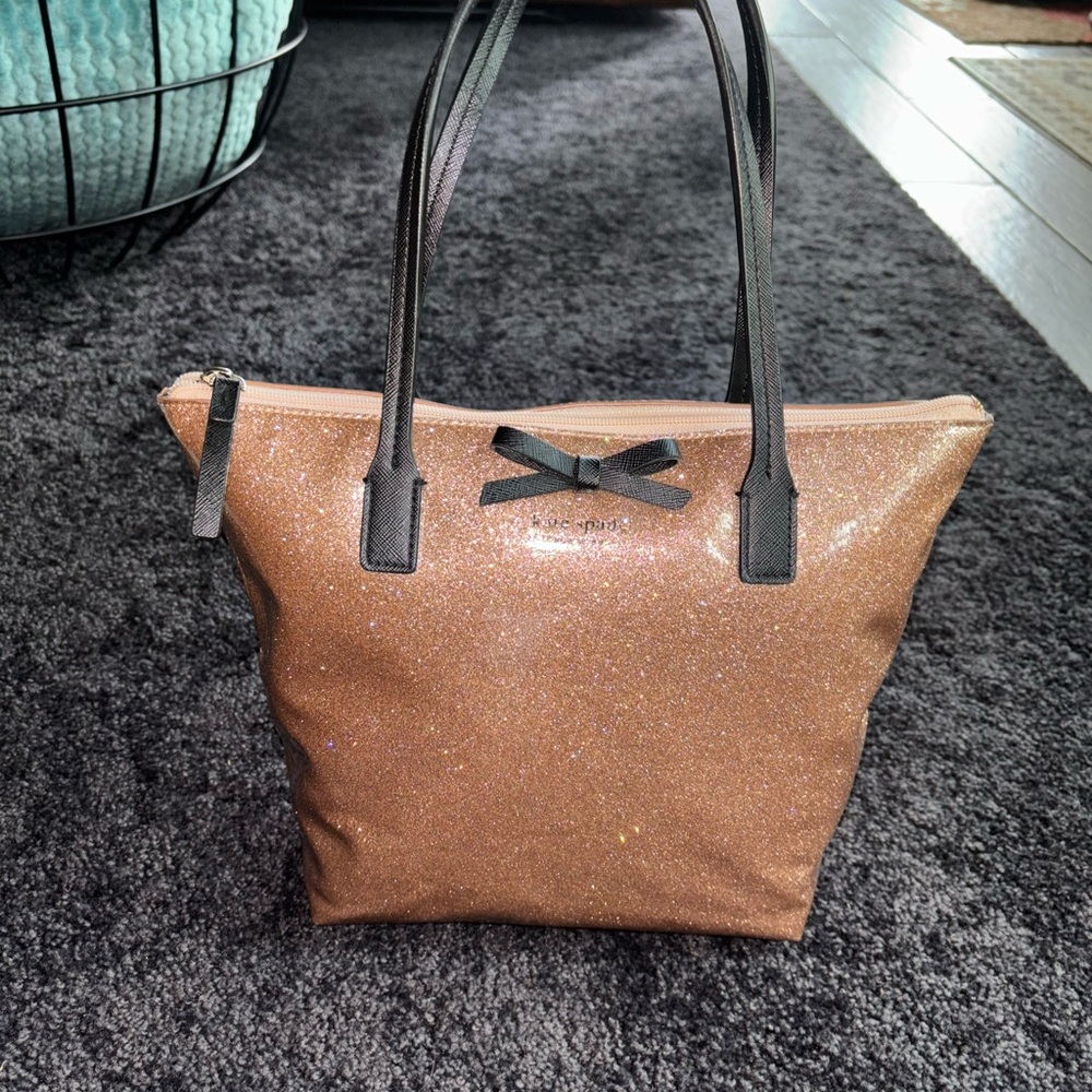 Kate Spade Pink Glitter Tote Bag
